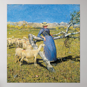 Giovanni Segantini High Noon i Alpernorna Poster