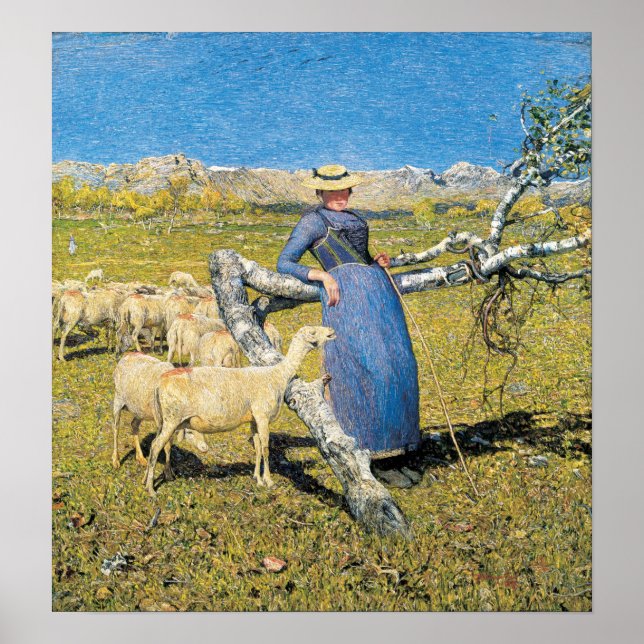 Giovanni Segantini High Noon i Alpernorna Poster (Framsidan)