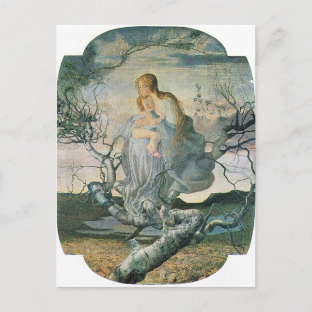 Giovanni Segantini - Life angel Vykort (Framsida)