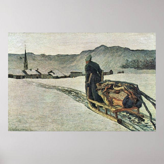 Giovanni Segantinis återkomst från skogen Poster (Framsidan)