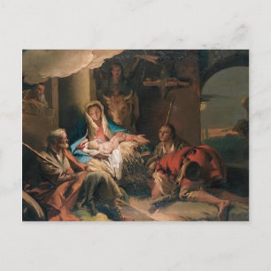 Giovanni Tiepolo- Adoration of the Shepherds Vykort