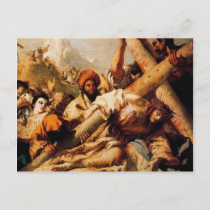 Giovanni Tiepolo-Kristus fall på väg till Calvary Vykort