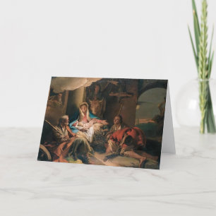 Giovanni Tiepolo- tillbedjan av shepherdset Helgkort