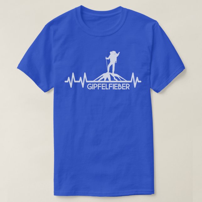 Gipfelfieber Bergsteiger Wanderer Bergwandern Puls T Shirt (Design framsida)