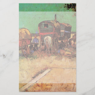 Gips med Caravans av Vincent van Gogh Brevpapper
