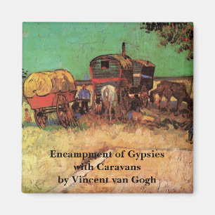 Gips med Caravans av Vincent van Gogh Magnet