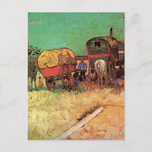 Gips med Caravans av Vincent van Gogh Vykort (Framsida)