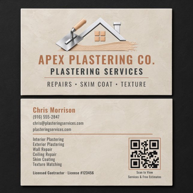 Gipsning QR-kod Professionell Visitkort (Skapare uppladdad)