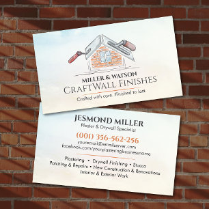 Gipsspecialist putsningstjänster  visitkort
