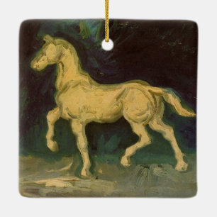 Gipsstatyett av en häst av Vincent van Gogh Julgransprydnad Keramik