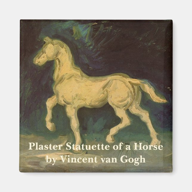 Gipsstatyett av en häst av Vincent van Gogh Magnet (Framsidan)