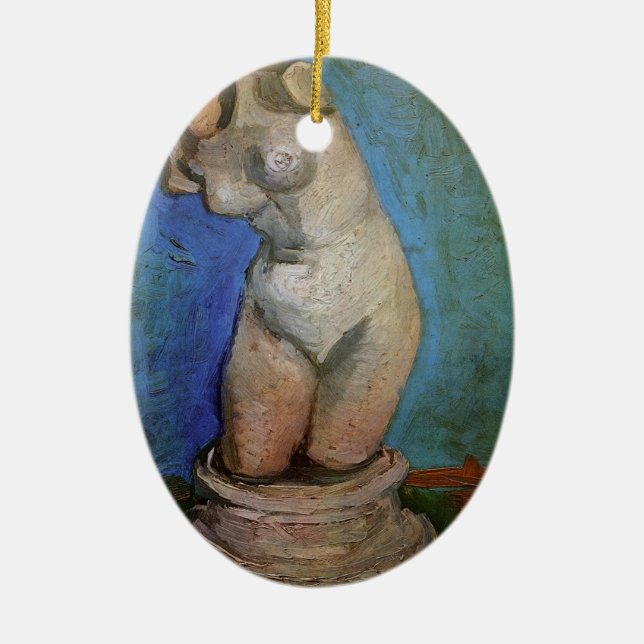 Gipsstatyett Kvinnlig torso av Vincent van Gogh Julgransprydnad Keramik (Framsidan)