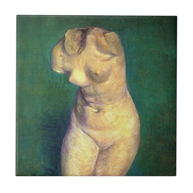 Gipsstatyett Kvinnlig torso av Vincent van Gogh Kakelplatta (Framsidan)