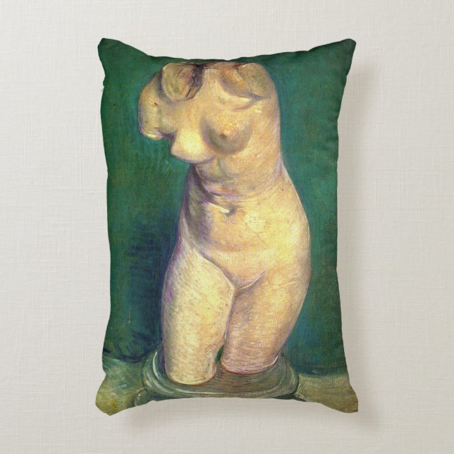 Gipsstatyett Kvinnlig torso av Vincent van Gogh Prydnadskudde (Framsidan(Vertikal))
