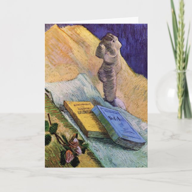 Gipsstatyett Ros och romaner Vincent van Gogh Kort (Framsida)