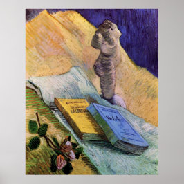 Gipsstatyett Ros och romaner Vincent van Gogh Poster