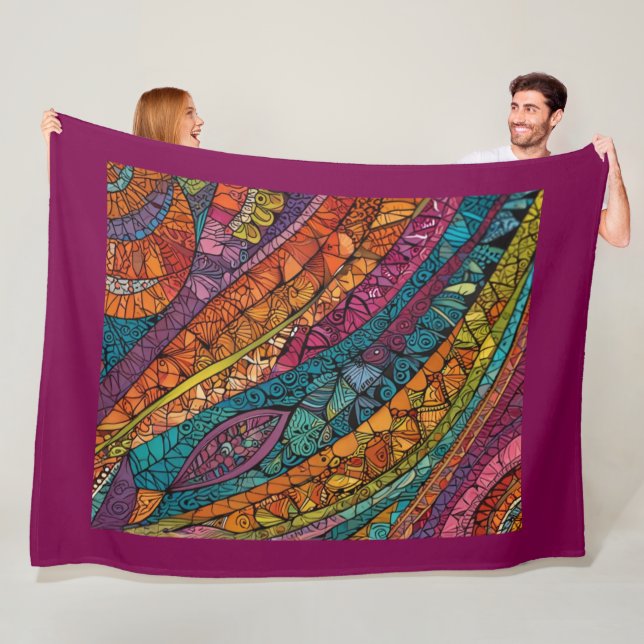 Gipsstycke för Abstrakt av geometrisk typ Fleecefilt (På plats)