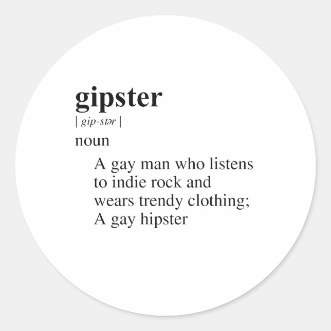 GIPSTER RUNT KLISTERMÄRKE (Framsida)