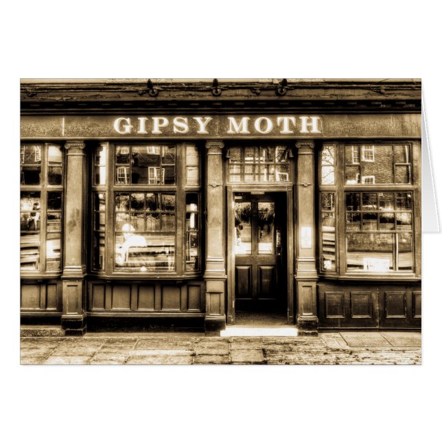 Gipsy Moth Pub Greenwich Hälsningskort (Framsidan Horizontal)
