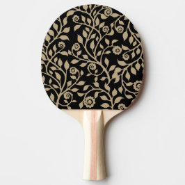 Gipsy Swirls Elegant Blommönster Black Beige Pingisracket