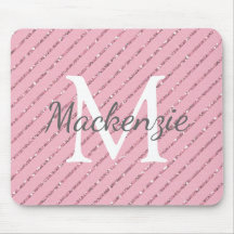 Gir Rosa Glitter Rand Monogram