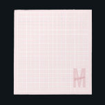 Gir rosa mönster monogram namn anteckningsblock<br><div class="desc">Gir rosa mönster monogram namn</div>