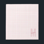 Gir rosa mönster monogram namn anteckningsblock<br><div class="desc">Gir rosa mönster monogram namn</div>