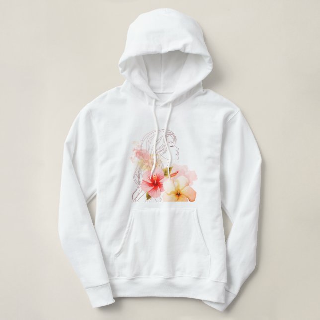 Gir sluter ögonen med röd blomma t shirt (Design framsida)