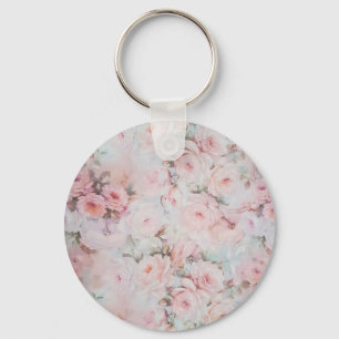 Gir toner rosa boho land blommigt nyckelring