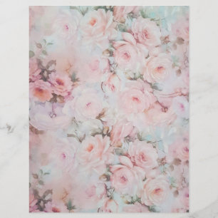 Gir toner rosa boho land blommigt reklamblad
