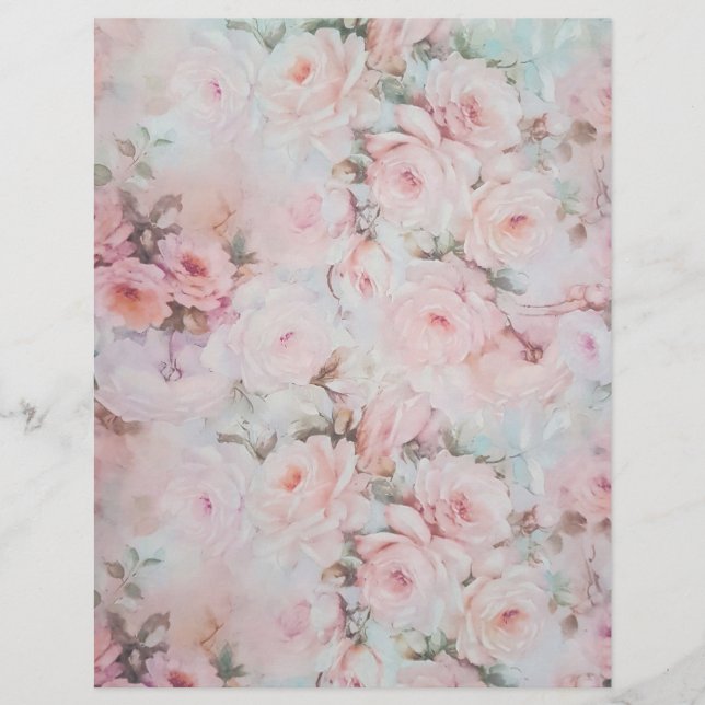 Gir toner rosa boho land blommigt reklamblad (Framsidan)