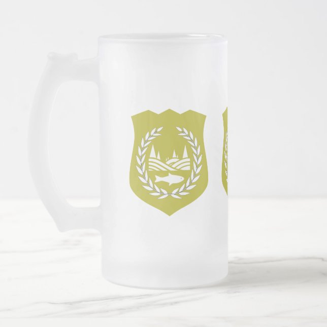 Giradan Flagga - Frosted Glass Mugg (Vänster)