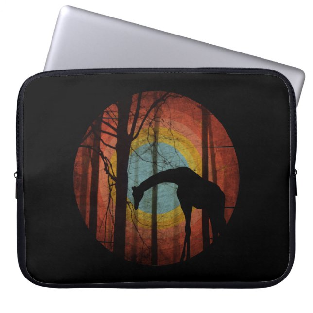 GIRAF I SKOGEN SKOG LAPTOP FODRAL (Framsidan)