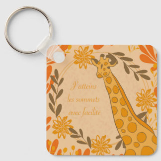 girafe,animal totem,chakra,affirmation positive nyckelring