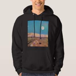 Girafe in Serengeti - Stigning Måne Hoodie