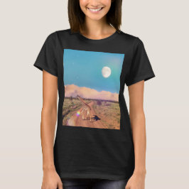 Girafe in Serengeti - Stigning Måne T Shirt