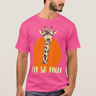 Giraff Afrika Djur Lång Hög Sägande Humor T Shirt