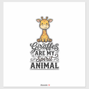 Giraff Andlig Djur Vintage Gravyr T-Shirt Desi Klistermärken