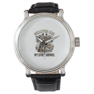 Giraff Andlig Djur Vintage Gravyr Tröja Desi Armbandsur