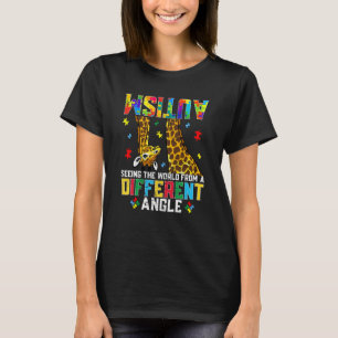 Giraff Autism Ser Världen Från Annan Synvinkel Med T Shirt