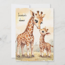 Giraff Baby Digital Nedladdningsbar Inbjudan