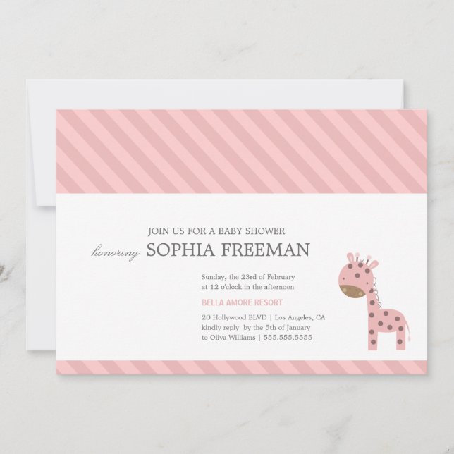 GIRAFF | BABY SHOWER-INBJUDAN INBJUDNINGAR (Framsida)