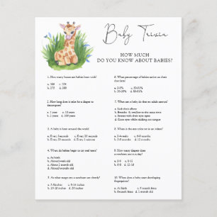 Giraff Baby Trivia Baby Shower Lek