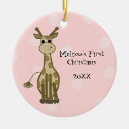 Giraff Babys Första Jul Julgransprydnad Keramik