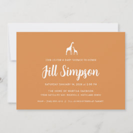 Giraff Babyshower Inbjudningar