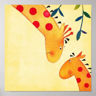 giraff barn vägghänge poster