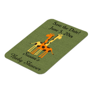 Giraff Bebis Shower Spara Datum Magneter