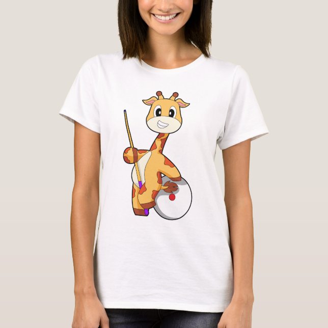 Giraff Biljard Kö Sport T Shirt (Framsida)