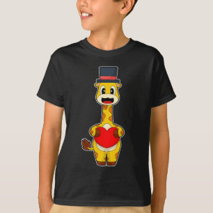 Giraff Bröllop Hjärtan Kammar T Shirt