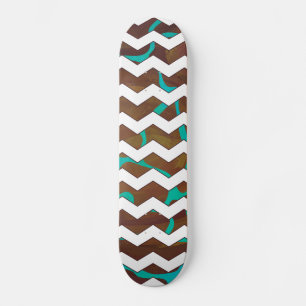 Giraff Brun och Tealtryck Skateboard Bräda 20,5 Cm